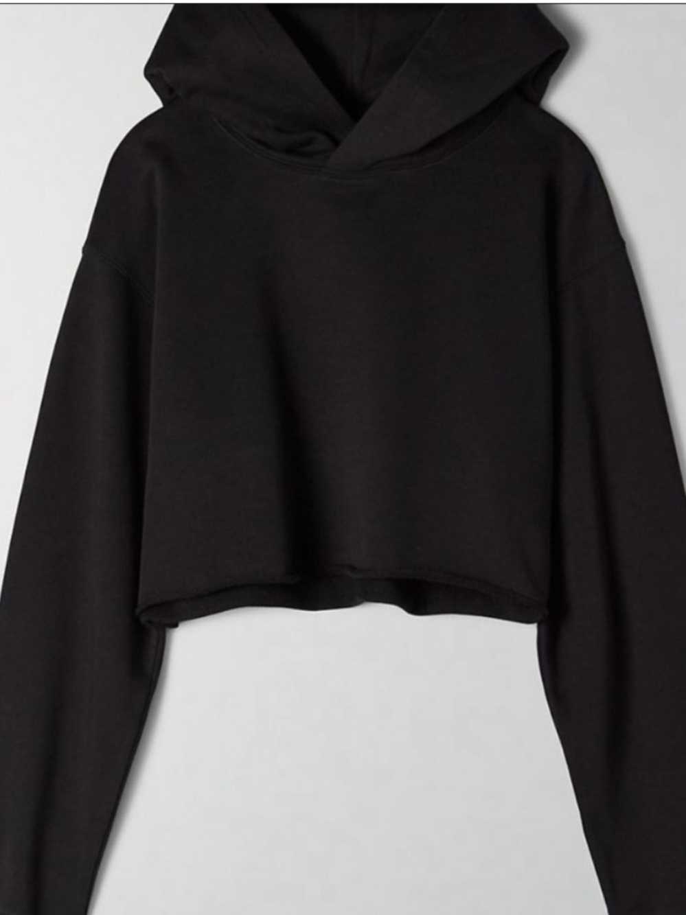 Aritzia Black Cropped Hoodie